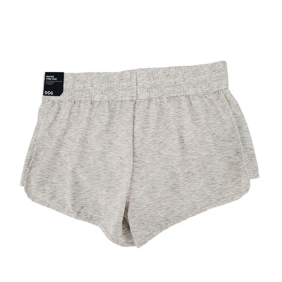 DSG Womens XL High Rise‎ Stride Short Heather Texture White Brief Lined New - Picture 2 of 7